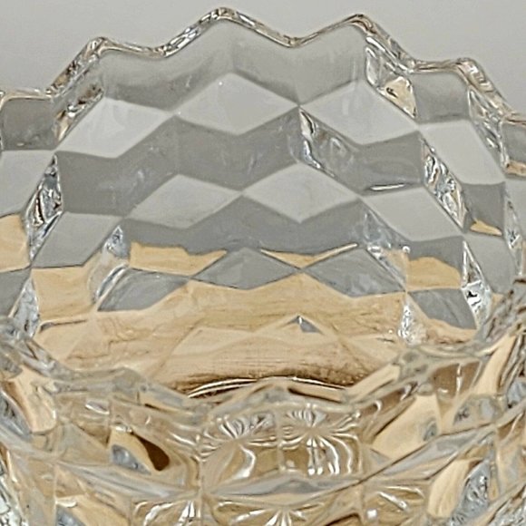 Colony Whitehall Clear Covered Sugar Bowl cube cubist glass midcentury vintage - Picture 10 of 16